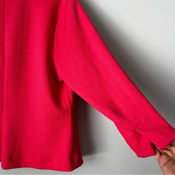 2/25$ Maurice Coral Pink Blazer 3/4 length sleeve Size 0x - Picture 8 of 10